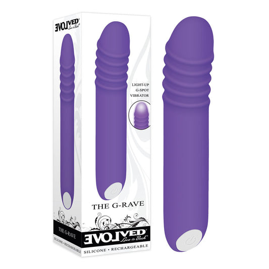 Evolved The G-Rave - Purple 15.1 cm USB Rechargeable Vibrator Purple - Club X