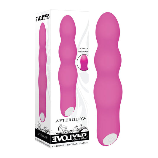 Evolved Afterglow - Pink 16.5 cm USB Rechargeable Vibrator Pink / 50 - Club X
