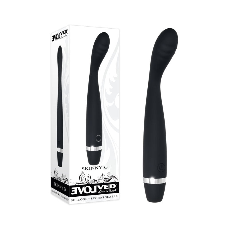 Evolved Skinny G - Black 17.8 cm USB Rechargeable Vibrator Evolved