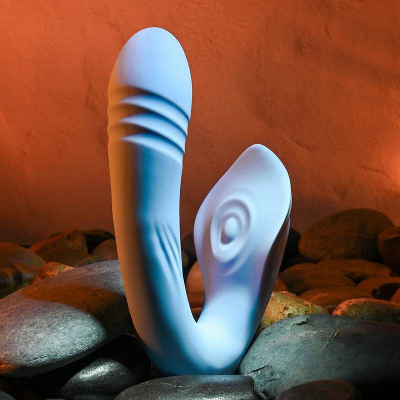 Evolved TAP & THRUST - Blue USB Rechargeable Dual Vibrator Evolved
