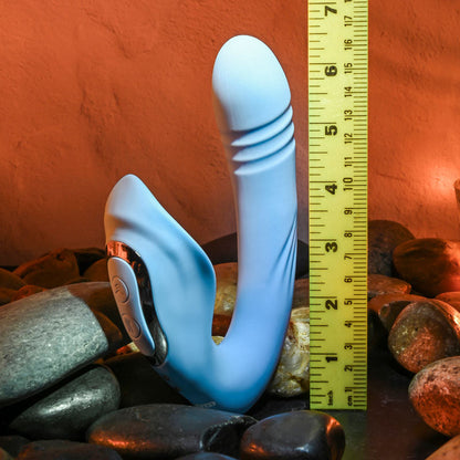 Evolved TAP & THRUST - Blue USB Rechargeable Dual Vibrator Evolved