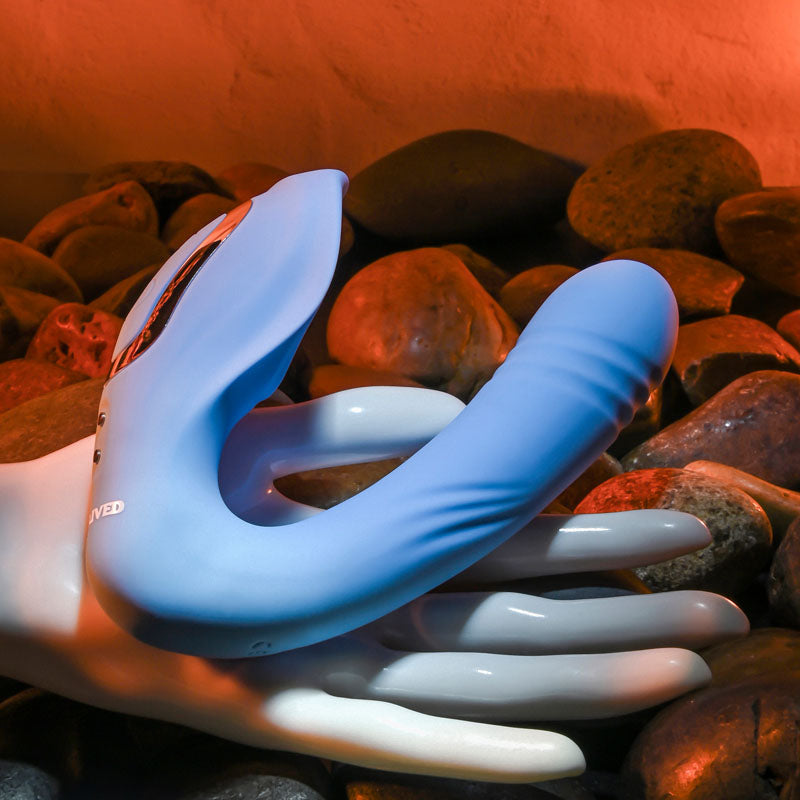 Evolved TAP & THRUST - Blue USB Rechargeable Dual Vibrator Evolved