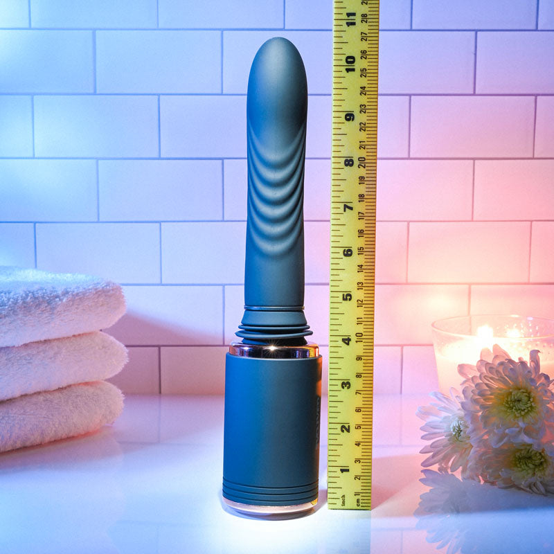 Evolved TOO HOT TO HANDLE - Black USB Rechargeable Thrusting Vibe with Stand Evolved