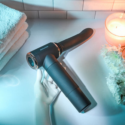 Evolved TOO HOT TO HANDLE - Black USB Rechargeable Thrusting Vibe with Stand Evolved