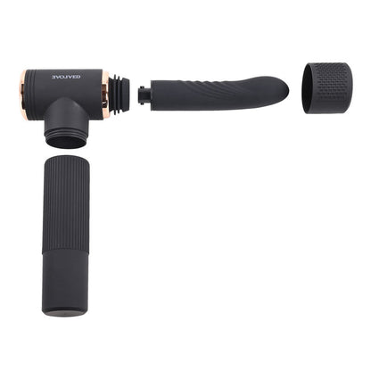 Evolved TOO HOT TO HANDLE - Black USB Rechargeable Thrusting Vibe with Stand Evolved