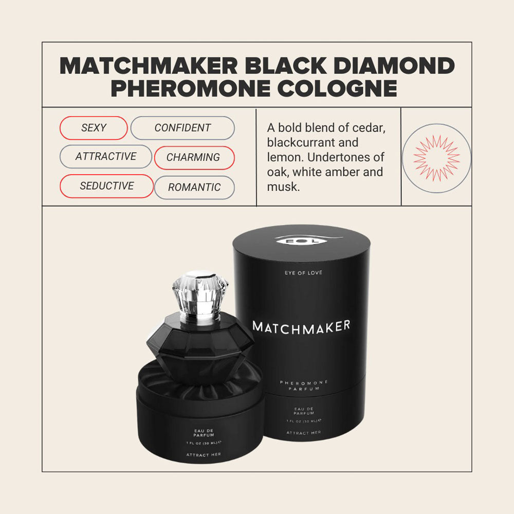 Eye of Love Matchmaker Black Diamond LGTBQ - 30 ml - Pheromone Cologne for Men to attract Men - 30 ml Spray Eye Of Love