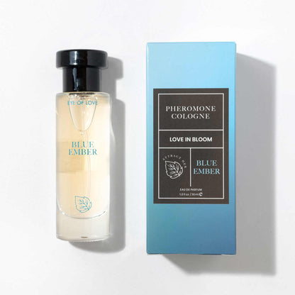 Eye Of Love Love In Bloom Blue Ember Pheromone Cologne - 30ml - Citrus & Cedar Scented Pheromone Cologne for Men to attract Women - 30 ml Spray Eye Of Love