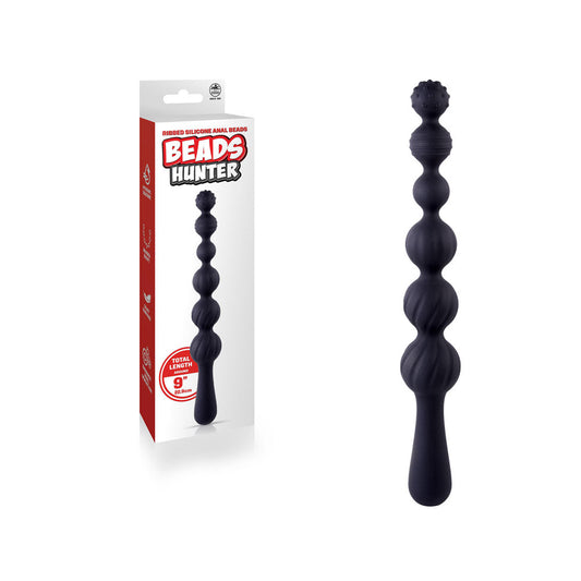 Beads Hunter - Black - Black 22.9 cm Anal Beads Excellent Power