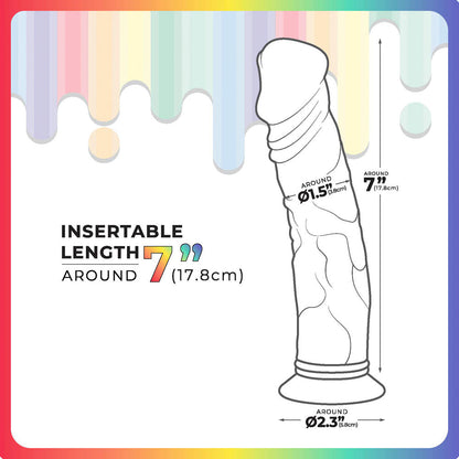 Jellido 18cm Dildo - Clear Coloured 18 cm Dildo Excellent Power