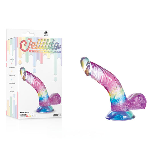 Jellido 14cm Curved Dildo - Clear Coloured 14 cm Dildo Coloured - Club X