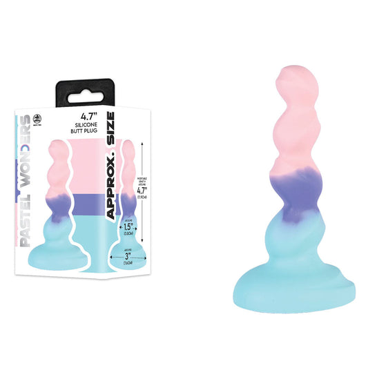 Pastel Wonders - 11.9 cm Silicone Butt Plug - Coloured 11.9 cm Butt Plug Excellent Power