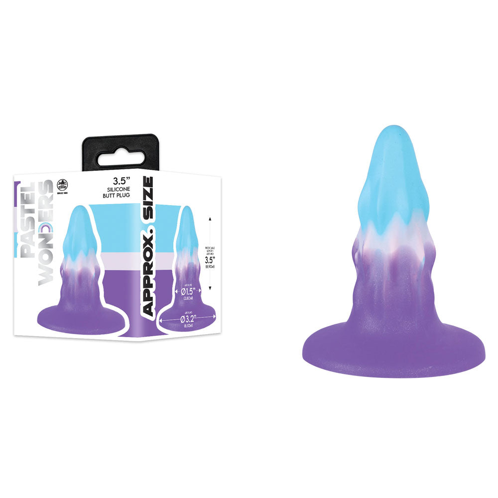 Pastel Wonders - 8.9 cm Silicone Butt Plug - Coloured 8.9 cm Butt Plug Excellent Power