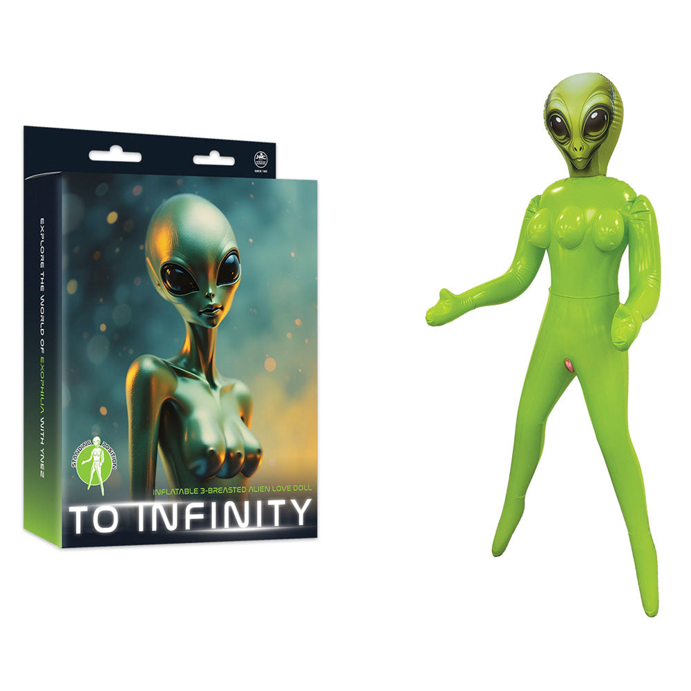 To Infinity - Green Inflatable Alien Love Doll Excellent Power