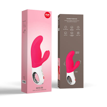 Fun Factory MISS BI black - Black 17 cm USB Rechargeable Rabbit Vibrator Fun Factory