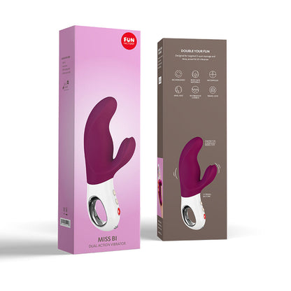 Fun Factory MISS BI black - Black 17 cm USB Rechargeable Rabbit Vibrator Fun Factory
