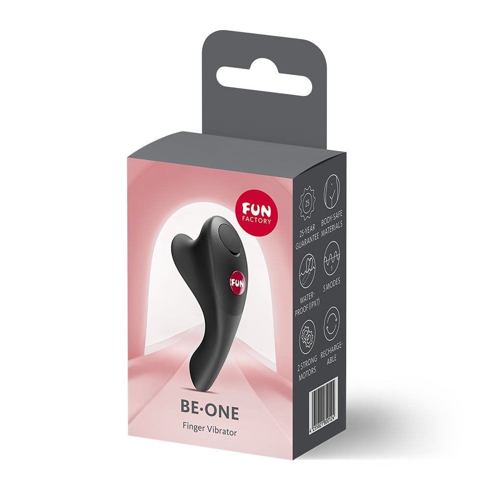 Fun Factory BE-ONE Black - Black USB-C Rechargeable Finger Stimulator Fun Factory