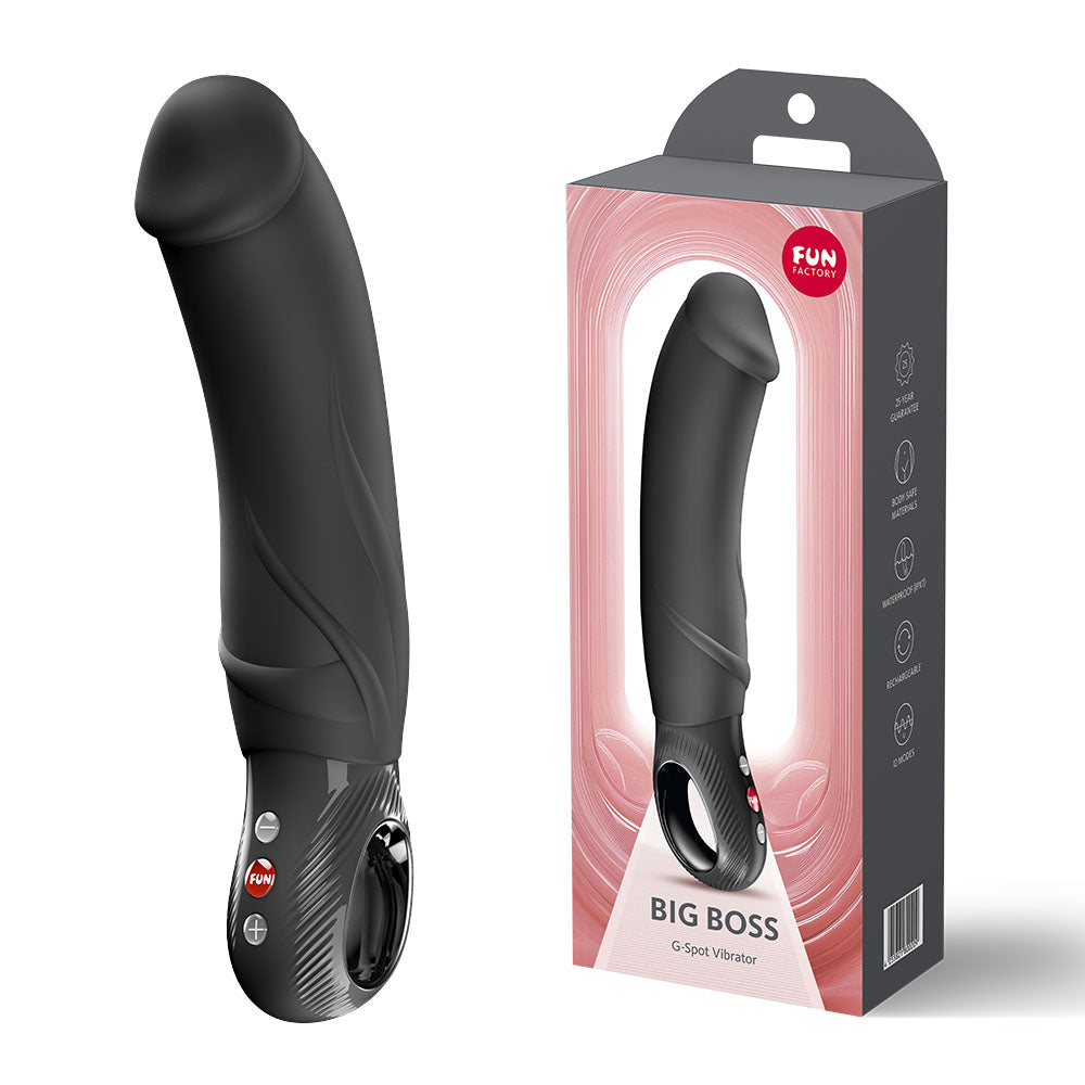 Fun Factory BIG BOSS Black - Black 22.9 cm USB-C Rechargeable Vibrator Fun Factory
