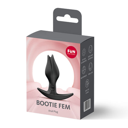 Fun Factory BOOTIE FEM Black - Black 8.5 cm Butt Plug