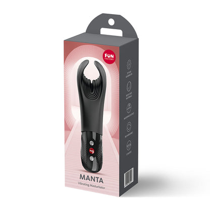 Fun Factory MANTA Black - Black USB-C Rechargeable Unisex Vibrator Fun Factory