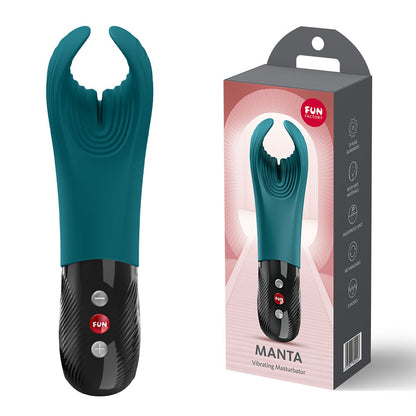 Fun Factory MANTA Bottle Green - Bottle Green USB-C Rechargeable Unisex Vibrator Fun Factory