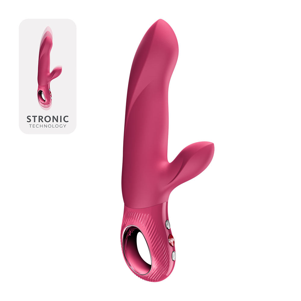 Fun Factory BI STRONIC ARC Raspberry - Raspberry 21.6 cm USB-C Rechargeable Thrusting Vibrator Fun Factory