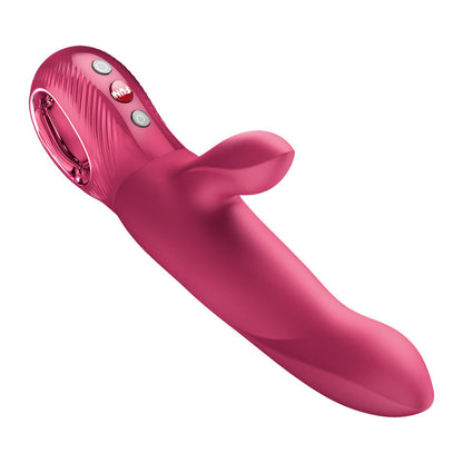 Fun Factory BI STRONIC ARC Raspberry - Raspberry 21.6 cm USB-C Rechargeable Thrusting Vibrator Fun Factory