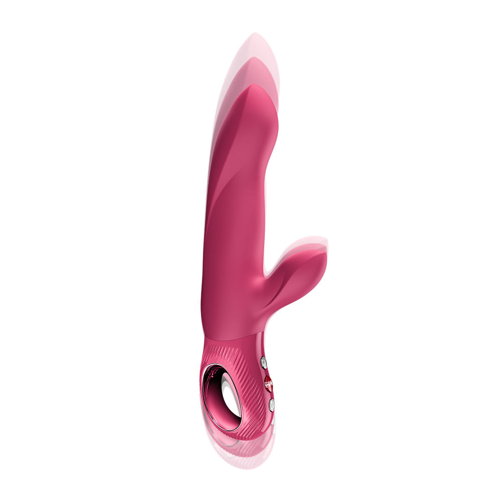 Fun Factory BI STRONIC ARC Raspberry - Raspberry 21.6 cm USB-C Rechargeable Thrusting Vibrator Fun Factory