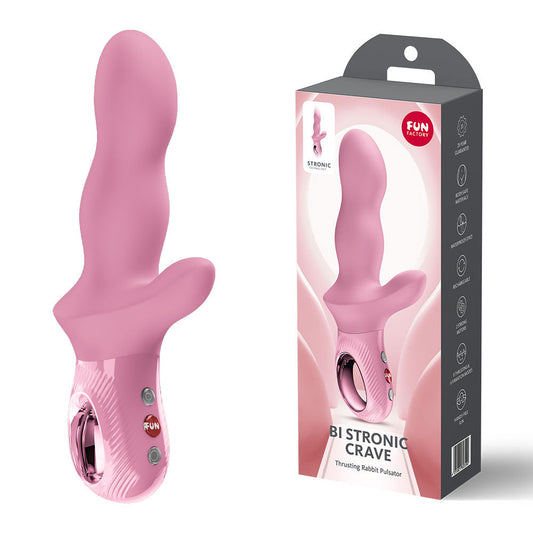 Fun Factory BI STRONIC CRAVE Rose - Rose USB-C Rechargeable Thrusting Vibrator Fun Factory