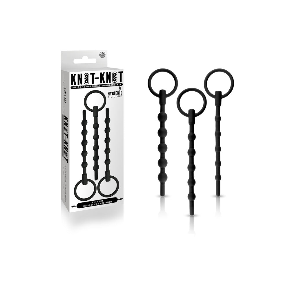 Knot Knot - Black Urethral Sounding Kit - 3 Piece Set Excellent Power