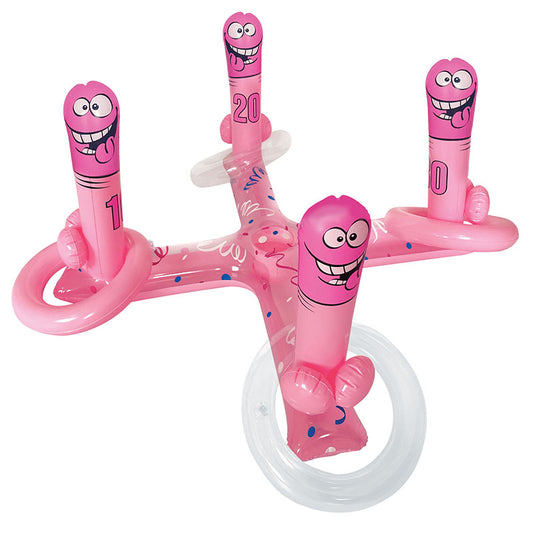 Inflatable Pecker Toss Game - Hens Novelty Game Pink - Club X