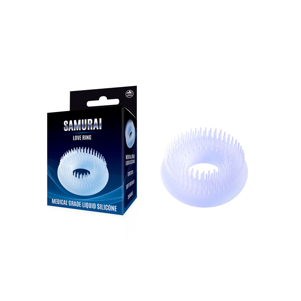 Samurai - Clear Soft Bristled Cock Ring Excellent Power