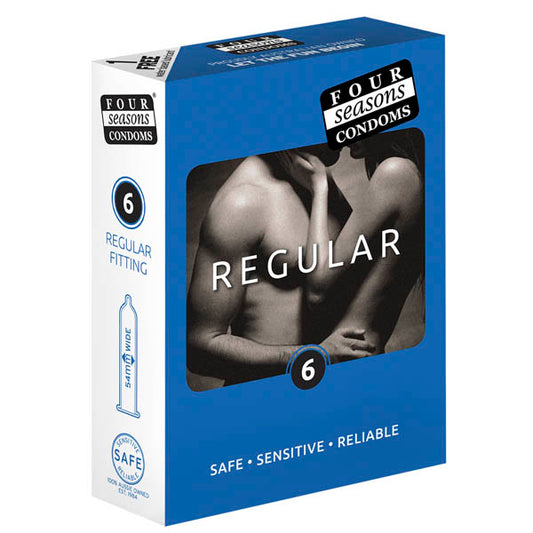 Four Seasons Regular Fit Lubricated Condoms 6-Pack - ClubX Australia