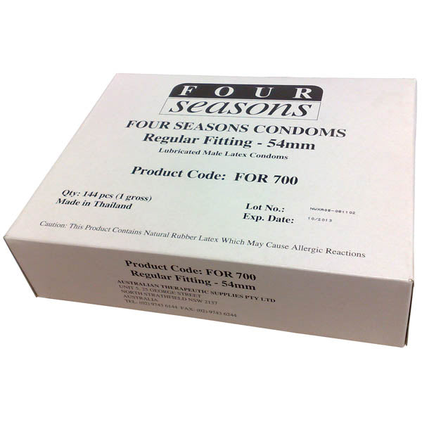 Four Seasons Regular Condoms - Bulk Box of 144 Four Seasons