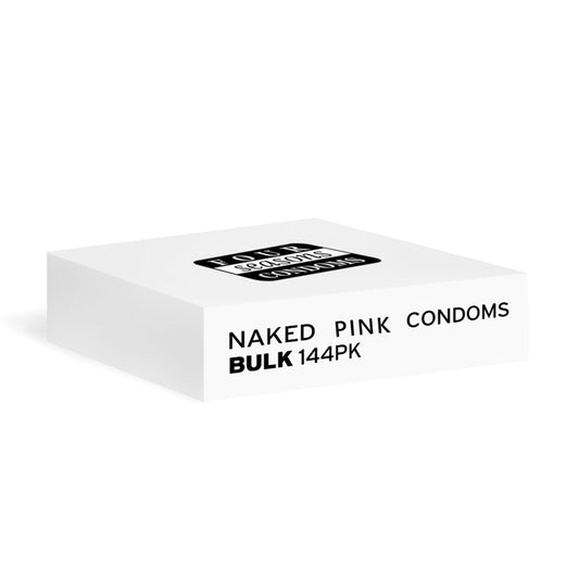Four Seasons Naked Pink Condoms - Bulk Box of 144 Pink - Club X