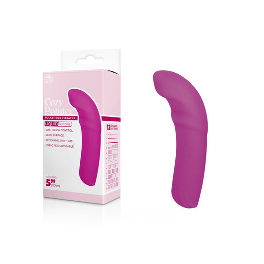 Cozy Pointer - Pink - Pink 12.7 cm USB Rechargeable Curved Mini Vibrator Pink - Club X