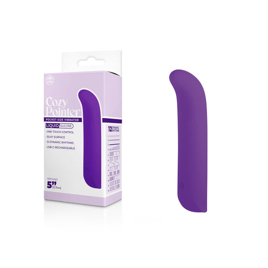 Cozy Pointer - Purple - Purple 12.7 cm USB Rechargeable Mini Vibrator Purple - Club X