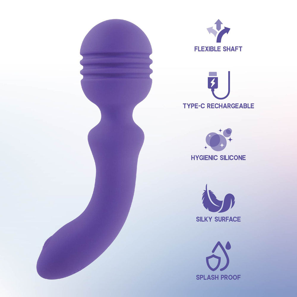 Xciter - Purple - Purple 16.5 cm USB Rechargeable Massage Wand Excellent Power