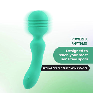 Xciter - Teal - Teal 16.5 cm USB Rechargeable Massage Wand Excellent Power