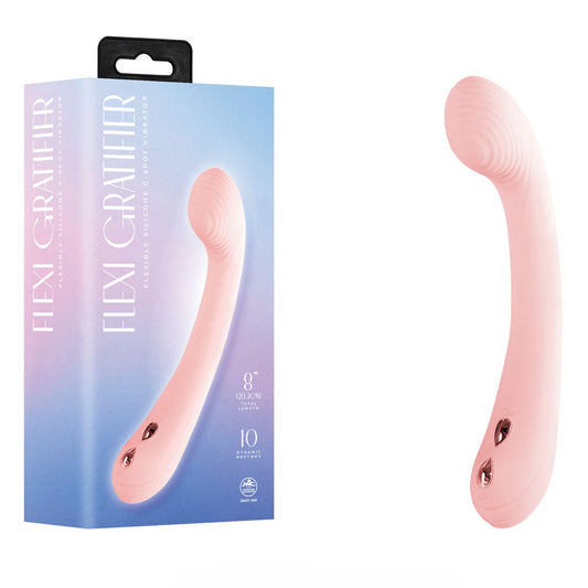 Flexi Gratifier - Pink 20 cm USB Rechargeable VIbrator Excellent Power