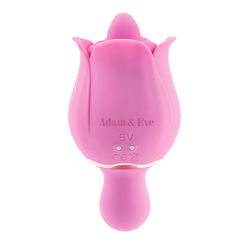 Adam & Eve EVES RAVISHING CLIT FLICKING ROSE - Pink USB Rechargeable Rose Flicking Stimulator Adam & Eve