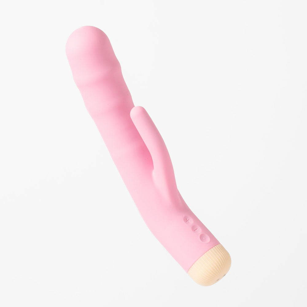 Girls Get Off - DeeDee - Pink 19 cm USB Rechargeable Thrusting Rabbit Vibrator Windsor