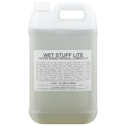 Wet Stuff Lite - 5kg Bottle - Water Based Lubricant - 5 kg Tube Wet Stuff