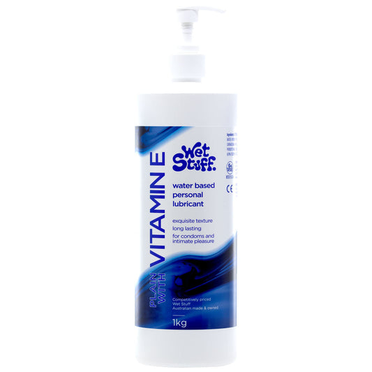 Wet Stuff Plain - 1kg Pump - Water Based Lubricant with Vitamin E - 1 kg Bottle Default Title - Club X