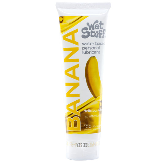 Wet Stuff Banana - 100g Tube - Banana Flavoured Water Based Lubricant - 100 gram Tube Wet Stuff