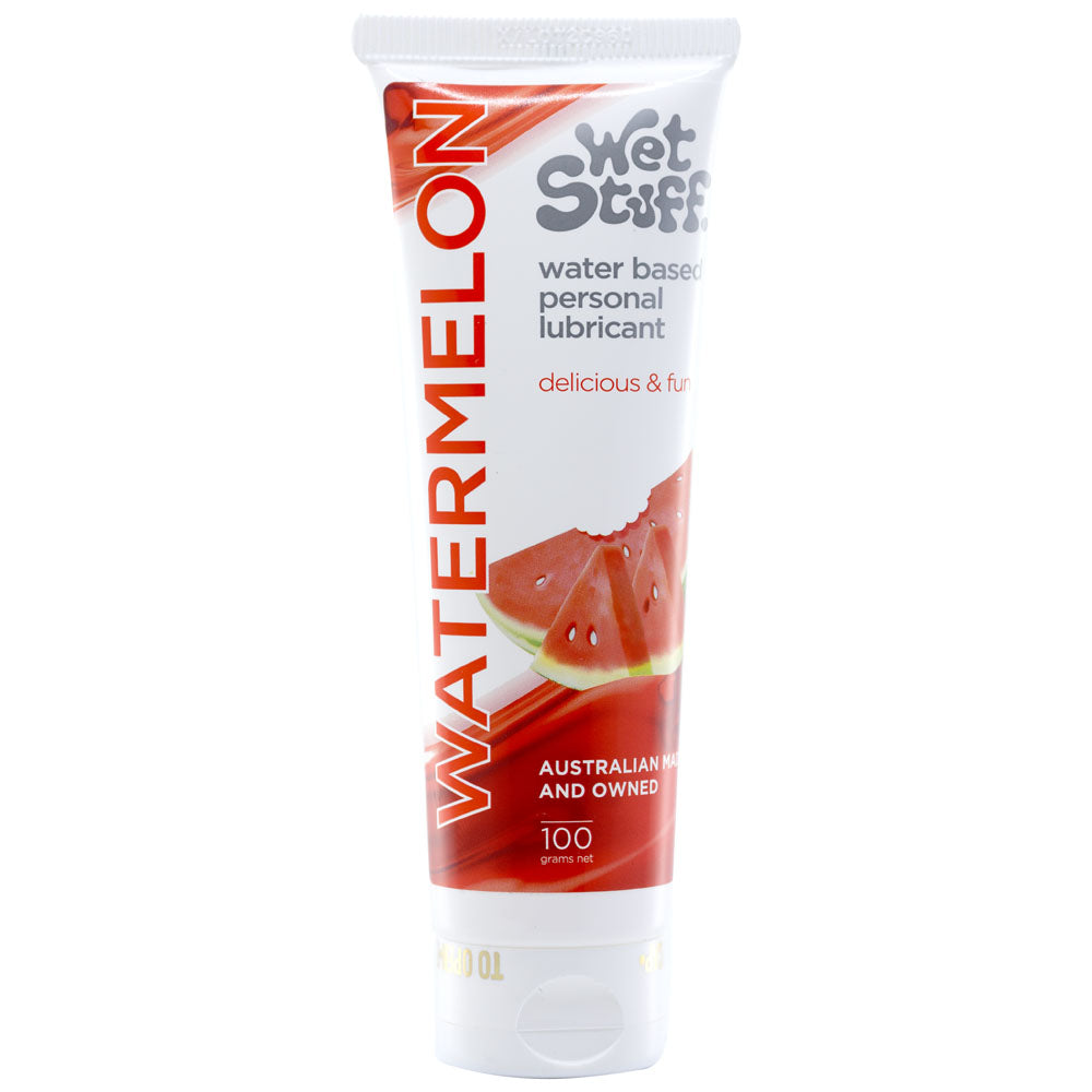 Wet Stuff Watermelon - 100g Tube - Watermelon Flavoured Water Based Lubricant - 100 gram Tube Wet Stuff