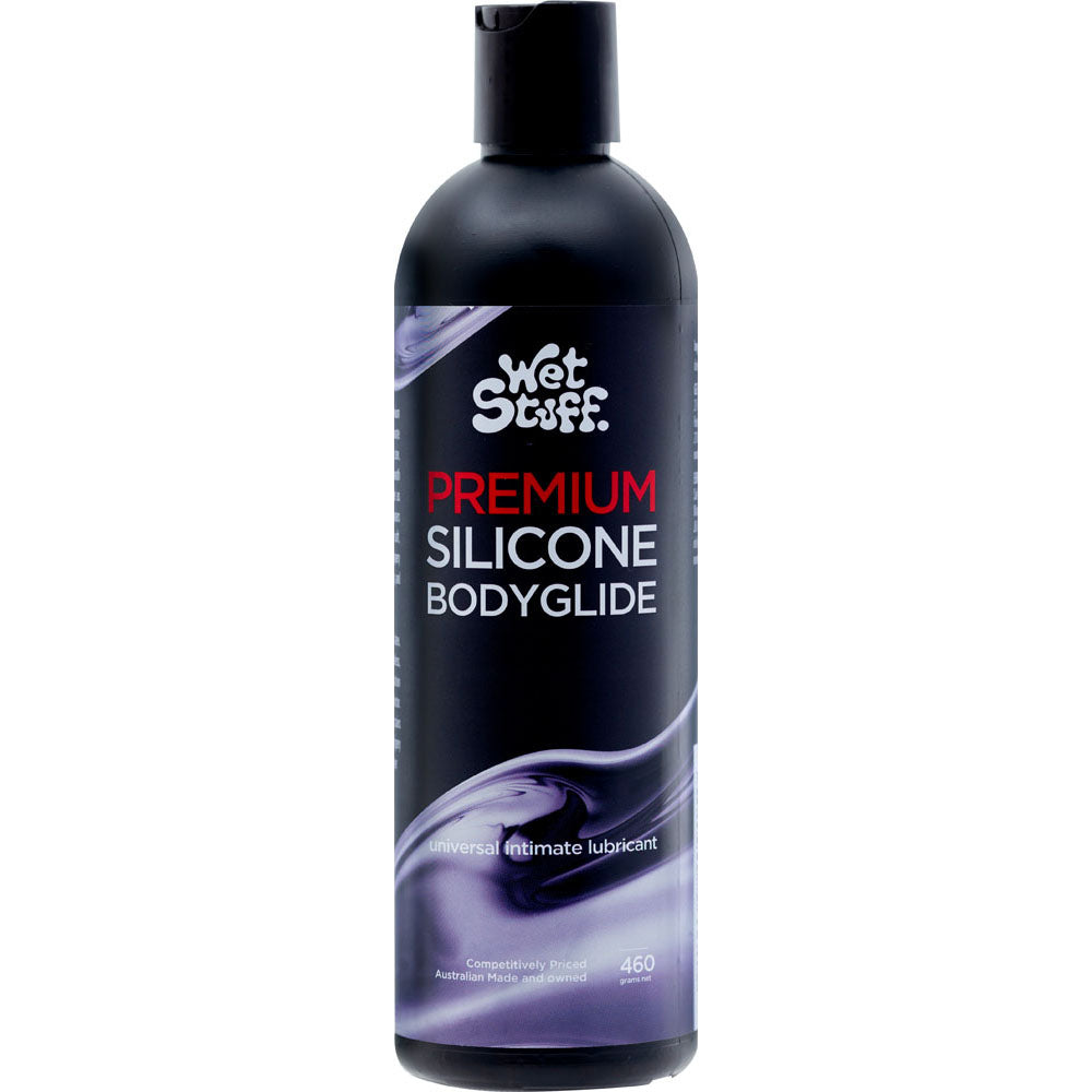 Wet Stuff Premium - 460g Disk Top - Silicone Lubricant - 460 gram Bottle Wet Stuff