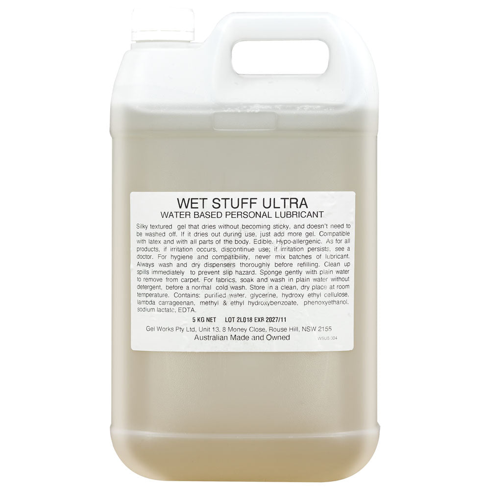 Wet Stuff Ultra - 5 kg - Water Based Lubricant - 5 kg Bottle Wet Stuff