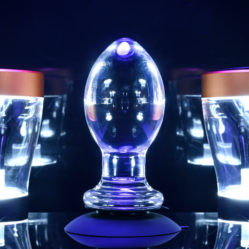 Gender X Crystal Ball - Clear Glass 13.6 cm Butt Plug with Suction Base Gender X
