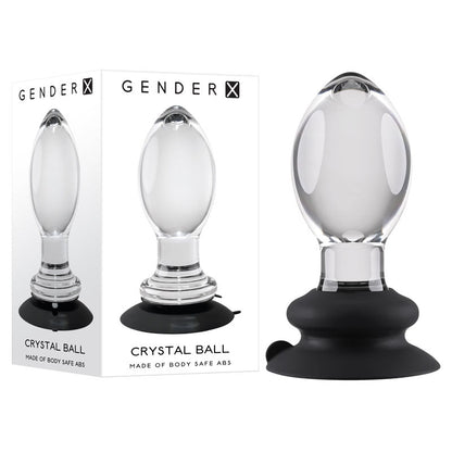 Gender X Crystal Ball - Clear Glass 13.6 cm Butt Plug with Suction Base Gender X