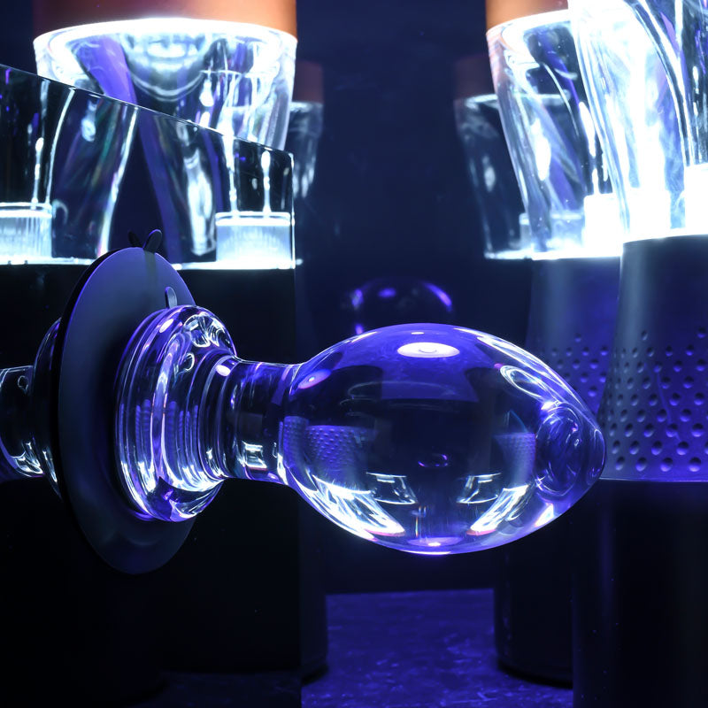 Gender X Crystal Ball - Clear Glass 13.6 cm Butt Plug with Suction Base Gender X